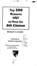 Tapa de Top 200 Reasons Not to Vote for Bill Clinton