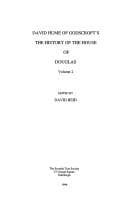Tapa de David Hume of Godscroft's The History of the House of Douglas