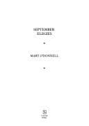 Tapa de September Elegies