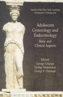 Tapa de Adolescent gynecology and endocrinology