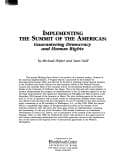 Tapa de Guaranteeing democracy and human rights (Implementing the Summit of the Americas: a working paper series)