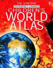Tapa de The Usborne Internet-linked Children's World Atlas