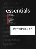 Tapa de PowerPoint 97 Essentials with 3.5 Disk