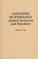 Tapa de Concepts in ethology