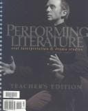 Tapa de Performing Literature