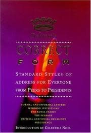 Tapa de Debrett's correct form