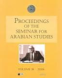 Tapa de Proceedings of the Seminar for Arabian Studies 2006
