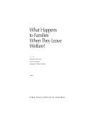 Tapa de What happens to families when they leave welfare?