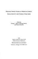 Tapa de Personal names studies of medieval Europe