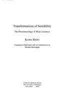 Tapa de Transformations of Sensibility