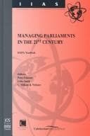 Tapa de Managing parliaments in the 21st century