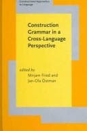 Tapa de Construction Grammar In A Cross-linguistic Perspective (Constructional Approaches to Language)