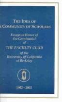 Tapa de The idea of a community of scholars