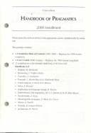 Tapa de Handbook of pragmatics