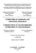 Tapa de Computers in literary and linguistic research
