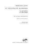 Tapa de Mémoire juive et nationalité allemande
