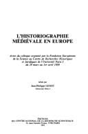 Tapa de L'Historiographie médiévale en Europe