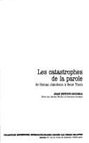 Tapa de Les catastrophes de la parole, de Roman Jakobson à René Thom