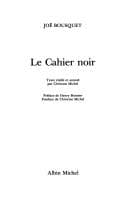 Tapa de Le cahier noir