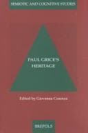 Tapa de Paul Grice's Heritage (Semiotic and Cognitive Studies, 9)