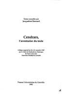 Tapa de Cendrars: L'aventurier du texte