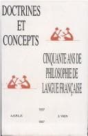 Tapa de Doctrines et concepts, 1937-1987