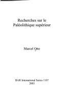 Tapa de Recherches sur le paléolithique supérieur