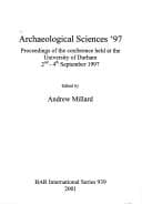 Tapa de Archaeological sciences '97