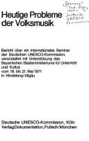 Tapa de Heutige Probleme der Volksmusik