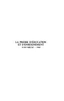 Tapa de La Presse d'éducation et d'enseignement, XVIIIe siècle-1940