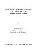 Tapa de Die Lehre Vom Organum Bis Zur Mitte Des 11. Jahrhunderts (Munchner Veroffentlichungen Zur Musikgeschichte)