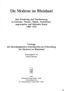 Tapa de Die Moderne im Rheinland