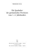 Tapa de Die Statthalter der germanischen Provinzen vom 1.-3. Jahrhundert