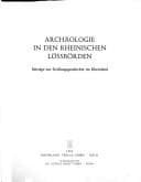 Tapa de Archäologie in den rheinischen Lössbörden