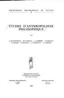 Tapa de Etudes d'anthropologie philosophique