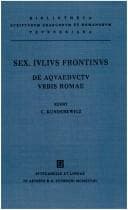 Tapa de de Aquaeductu Urbis Romae (Bibliotheca Scriptorum Graecorum Et Romanorum Teubneriana)