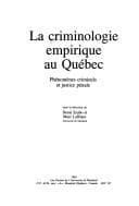 Tapa de La Criminologie empirique au Québec