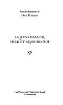 Tapa de Renaissance, hier et aujourd'hui  (La)