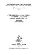 Tapa de Studi di storia della civiltà letteraria francese