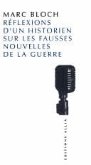 Tapa de Réflexions d'un historien sur les fausses nouvelles de la guerre