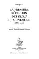 Tapa de La première réception des Essais de Montaigne (1580-1640)
