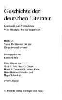 Tapa de Geschichte der deutschen Literatur