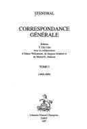 Tapa de Correspondance générale, tome 1