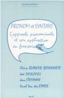 Tapa de Pronom Et Syntaxe. Lapproche Pronominale Et Son Application Au Frangais. Soc1 (Sociolinguistique)