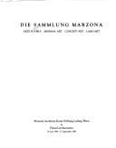 Tapa de Die Sammlung Marzona