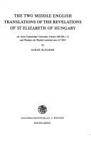 Tapa de The two Middle English translations of the Revelations of St Elizabeth of Hungary