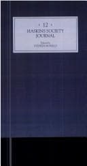 Tapa de The Haskins Society Journal 12