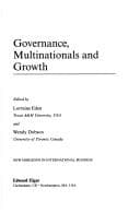 Tapa de GOVERNANCE, MULTINATIONALS AND GROWTH; ED. BY LORRAINE EDEN