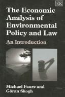 Tapa de Economic Analysis of Environmental Policy and Law