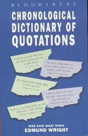 Tapa de Bloomsbury Chronological Dictionary of Quotations